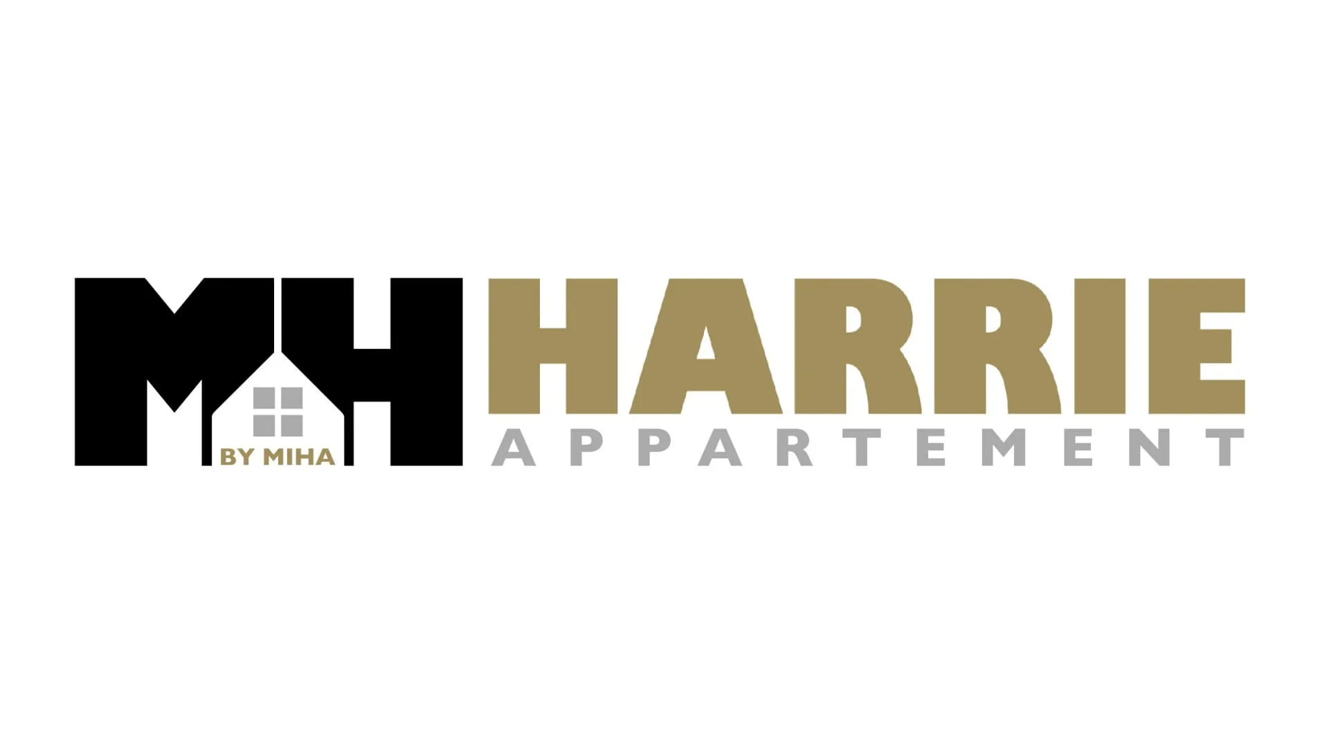 Logo von MYH HARRIE APPARTEMENT, modernes Design mit Haus-Symbol.